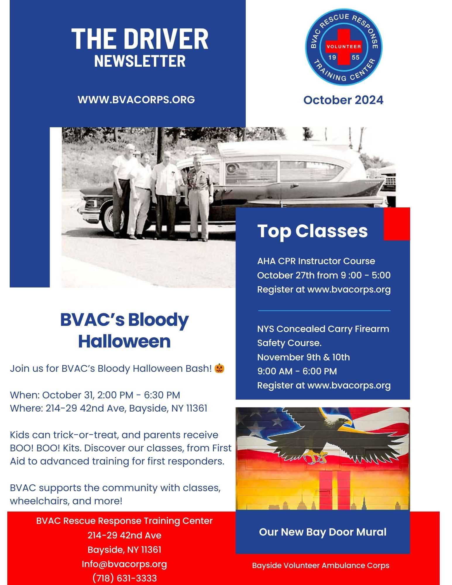 Bayside Volunteer Ambulance Corps The Driver Newsletter Oct 2024